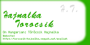 hajnalka torocsik business card